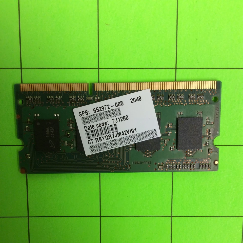 Micron MT8KTF25664HZ-1G6M1 652972-005 2GB PC3L-12800S Random Access Memory RAM - Image 1 of 1