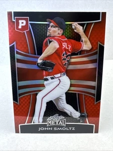 2025 Leaf Metal Pristine Auction  #271 John Smoltz Prismatic Red #1/5 - Picture 1 of 2