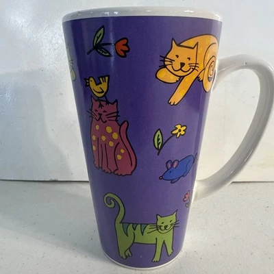 ¡Impresionante taza de café vintage de gres Riviera Van cervezas gato y ratón! Foto 1 de 4