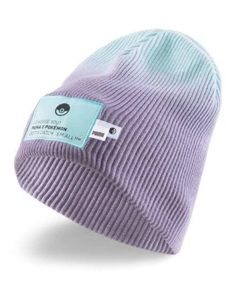 PUMA POKEMON Colaboración Unisex Acanalado Tejido Gorra Gorro Gradiente Púrpura Casi Nuevo Foto 1 de 4