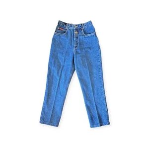 Lawman Western Relaxed Fit Vintage Blue Zippered Jeans Size 3/4 RN 58389 - Picture 1 of 16