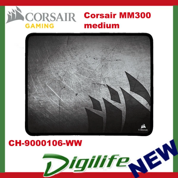 Corsair MM300 Anti-Fray Cloth Gaming Mouse Mat Medium Edition CH-9000106-WW - image 1 of 1