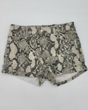 H&M Gray/Ivory Snakeskin Sexy Stretch Short Shorts Sz 6
