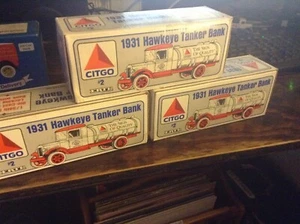 Citgo - 1931 Hawkey Tanker Die Cast Truck - Coin Bank Liberty Classics 1/25 NIB - Picture 1 of 4