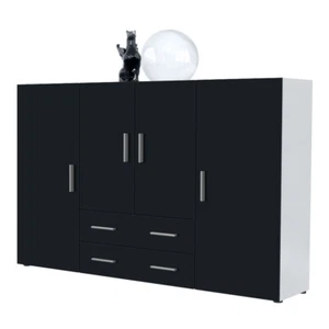 Highboard Sideboard Kommode Schrank Möbel Anrichte Nora in Weiß Hochglanz - Bild 1 von 26