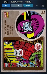 Topps Marvel Collect DIGITAL IN DETAIL THE INCREDIBLE HULK #135 1110CC - Picture 1 of 1