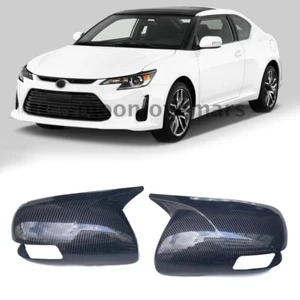 2Pcs/Set Carbon Fiber Horn Style Rearview Mirror Cover For Scion Tc 2011-2016 - Picture 1 of 8