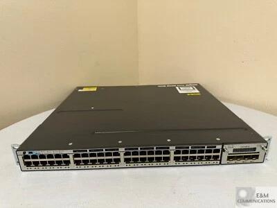 WS-C3750X-48PF-E V04 CISCO 48-PORT 10/100/1000 PoE+ SWITCH 4x 1G SFP COMJZ00ARD - Image 1 of 4