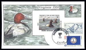 Duck FDC - VA4 1991 Virginia - Picture 1 of 1