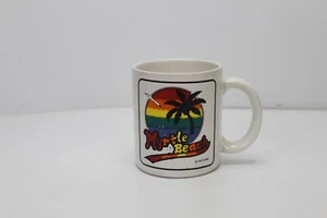 Myrtle Beach Souvenir Small " tall Cup/Mug Palm Tree Seagull AGIFT CORP - Picture 1 of 5
