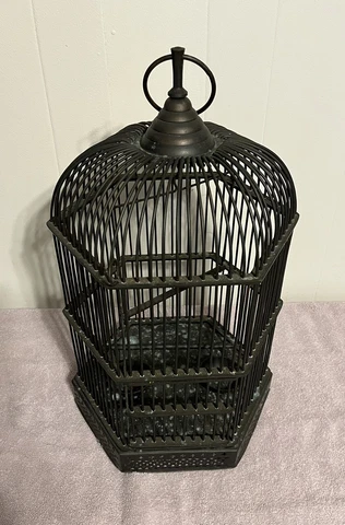 Vintage Decorative Brass Bird Cage Made in India Cover
