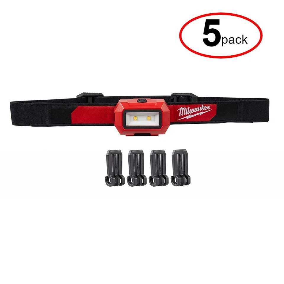 Milwaukee 2103 Alkaline Flood Headlamp, Compatible with Hard Hats - (5Pack) - Изображение 1 из 1