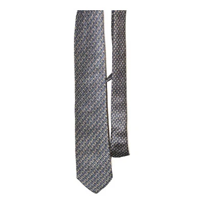 Brioni Pleated Silk Tie Multicoloured Geometric Pattern 9.5 cm Width Hand Made - image 1 of 4