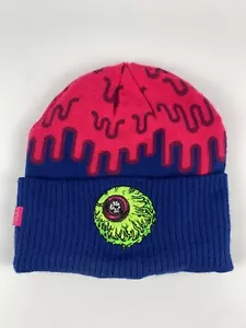Cappello berretto maglia berretto Mishka Eyeball Beanie nuova epoca MNWKA stampa slime rosa blu vintage anni 00 - Foto 1 di 8