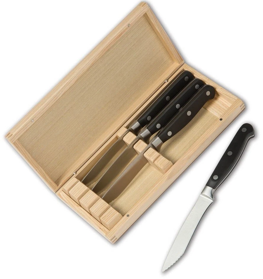 Juego de cuchillos para carne recurvos Dragon By Apogee hojas de acero inoxidable de 5,5" de polipropileno Foto 1 de 1