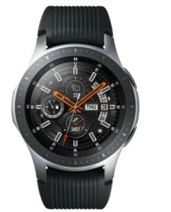 Samsung Galaxy Watch SM-R800 46mm Silver Case Classic Buckle Black - Bluetooth - Photo 1 sur 1