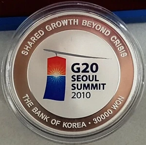 KOREA 2010, 30000 30,000 WON, G20 SEOUL SUMMIT SILVER PROOF W/BOX+COA - Picture 1 of 3