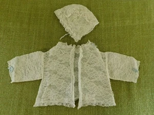 Antikes Taufkleid mit Haube geklöppelt feine Arbeit !E - Bild 1 von 7