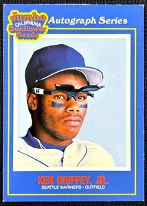 1990 Jumbo California Sunflower Seeds (HOF) Ken Griffey Jr #2 - NEAR MINT Cond 