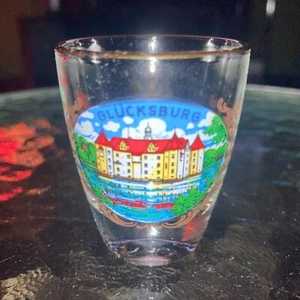 Glucksburg Castle Souvenir Shot Glass Arc France - Picture 1 of 4