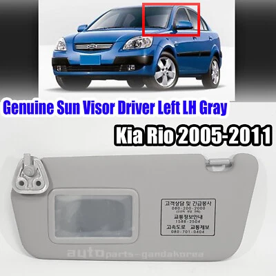 Genuino 852101G000LX Parasol Interior Conductor Izquierdo LH Gris Para Kia Rio 2006-2010 Foto 1 de 4