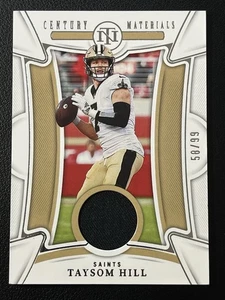 2022 Panini National Treasures Taysom Hill #58/99 Century Materials Patch Saints - Afbeelding 1 van 2