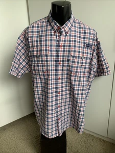 Columbia Super Bahama PFG Herren Gr. XL kariert Kurzarm Knopfleiste mehrfarbig - Bild 1 von 5