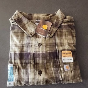 Carhartt Rugged Flex Flannel Long Sleeve Mens 4xl Nwt  - Picture 1 of 6