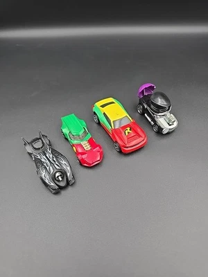 Hot Wheels DC Universe Penguin Robin Batman Cars Lot of 4 - Image 1 of 4