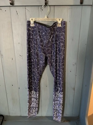 Leggings Lole Yoga - Azul Marino con Estampado Floral Blanco | Talla Mediana Foto 1 de 4