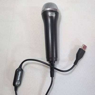 Rock Band Microphone Logitech USB E-UR20 Xbox 360 PS3 Wii  Black TESTED WORKING - Image 1 of 4