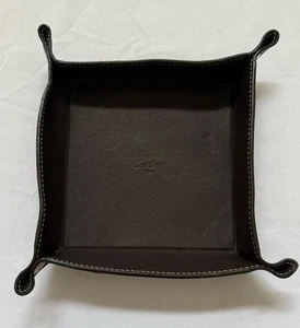 Cartier Brown Calf Leather Valet Tray - Picture 1 of 9