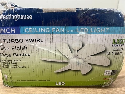 Westinghouse 7224000 Turbo Swirl 30" 6 hojas LED techo interior - blanco Foto 1 de 4