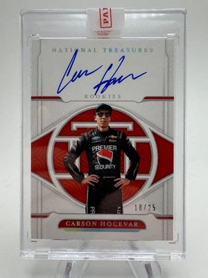 2022 National Treasures CARSON HOCEVAR Rookie Signatures Holo Silver Auto /25 - Image 1 of 2