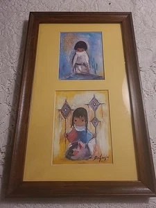 Framed Print By Ted Degrazia Boy Girl 2 Prints - Picture 1 of 9