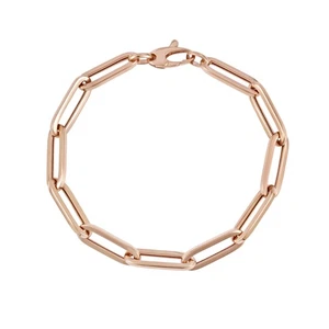 14K Gold 6.1mm Paperclip Chain - Picture 1 of 1