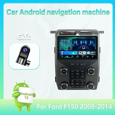 Para Ford F150 2009-2014 Apple Carplay 9" Coche Estéreo Radio GPS Navegación con Cámara Foto 1 de 4