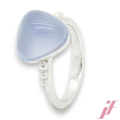 Ring 750 Weißgold mit ca. 8,50 ct Chalzedon ca. 7,70 g W 56 - Bild 1 von 4