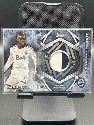 2014 Topps MLS Soccer DARREN MATTOCKS Kits Relic Jersey Vancouver Whitecaps FC - Image 1 of 2