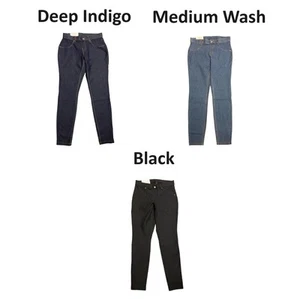 HUE Women's Pull On Mid Rise Comfort Stretch Skinny Jean - Picture 1 of 7