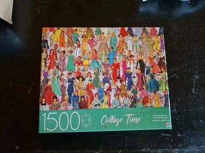Used Collage Time, Fashion Memories vintage dress 1500 jigsaw puzzle Complete - Image 1 of 4