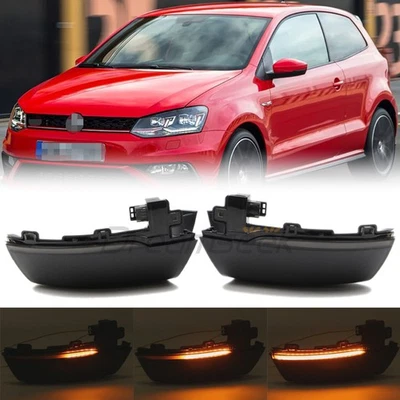 Frecce Laterali LED per VW Polo MK5 6R 6C 2009-17 Indicatore Laterale Luce - Immagine 1 di 4