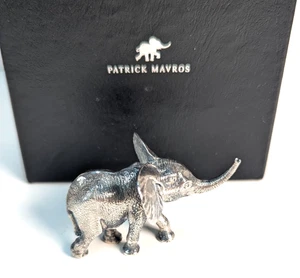 Patrick Mavros Solid Silver Baby Elephant Toto Sculpture PM Hallmark Zimbabwe - Picture 1 of 16