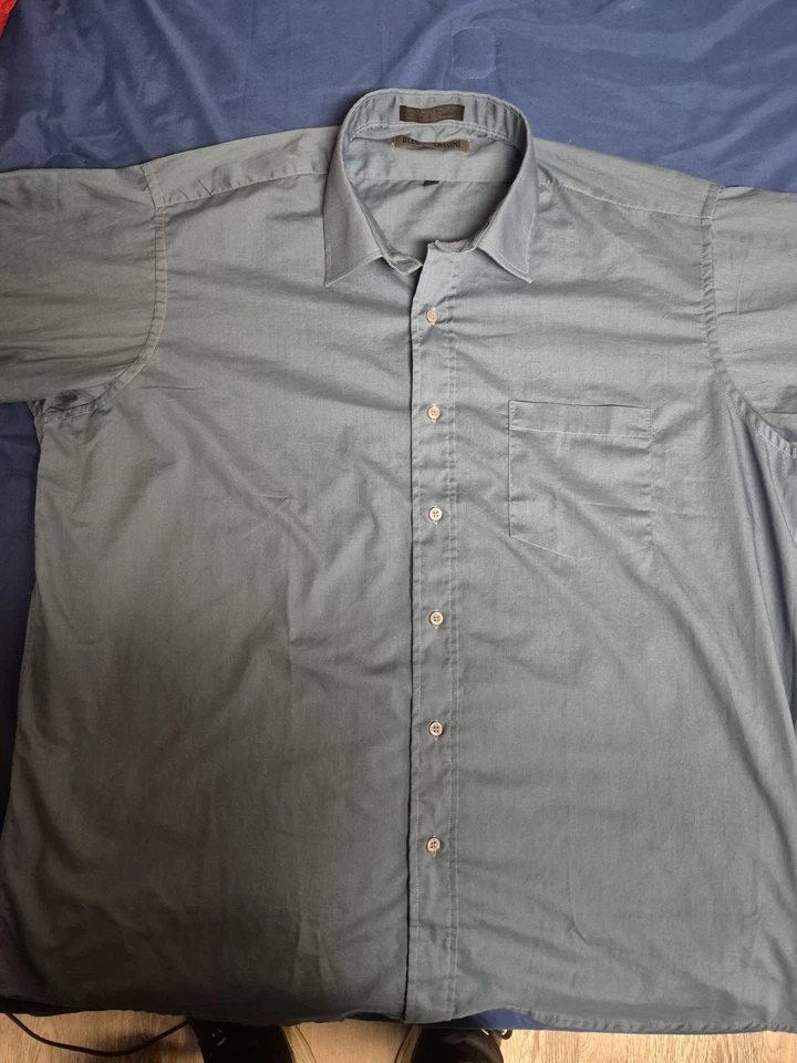 Oleg Cassini de Birmania abotonada para hombre talla XL manga larga azul 17 Foto 1 de 4