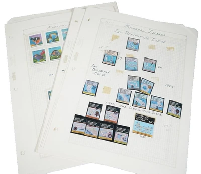 US TERRITORIES COLLECTION OF 300+ STAMPS MOSTLY MINT NEVER HINGED ON PAGES - Image 1 of 4