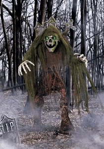 7FT Tony Tombstone the Graveyard Caretaker Animatronic Decoration Halloween New - Picture 1 of 11