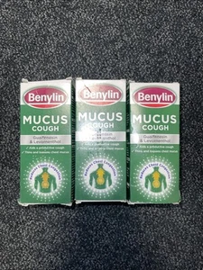 Benylin Mucus Cough Guaifenesin And Levomenthol 125ml X 3 Pack (456ml) - Picture 1 of 1