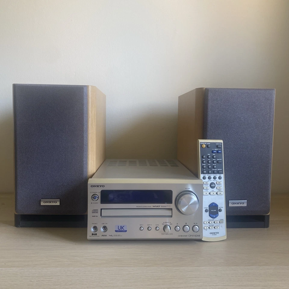 Onkyo CR-515DAB CD Receiver DAB Radio & Onkyo Speakers D-N9BX with remote - Image 1 of 4