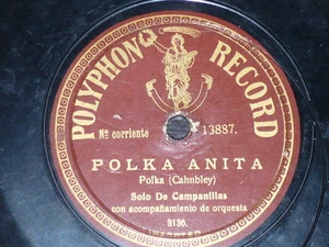 LITTLE BELLS 78 rpm RECORD Polyphon SOLO DE CAMPANILLAS Polka Anita / Oceana - Picture 1 of 1