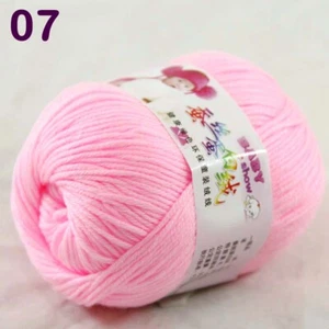 1skeinx50g Baby Cashmere Silk Wool Children hand knitting Yarn 1807 Pink Ice - Picture 1 of 24